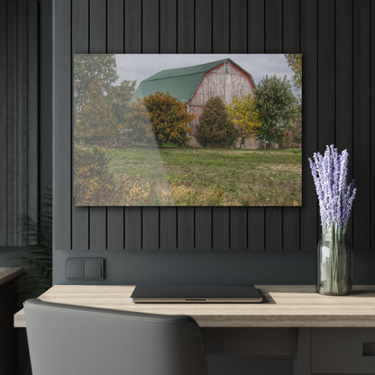 U R There Photography Elmwood Road Red II Rustic Farmhouse Acrylic Wall Print