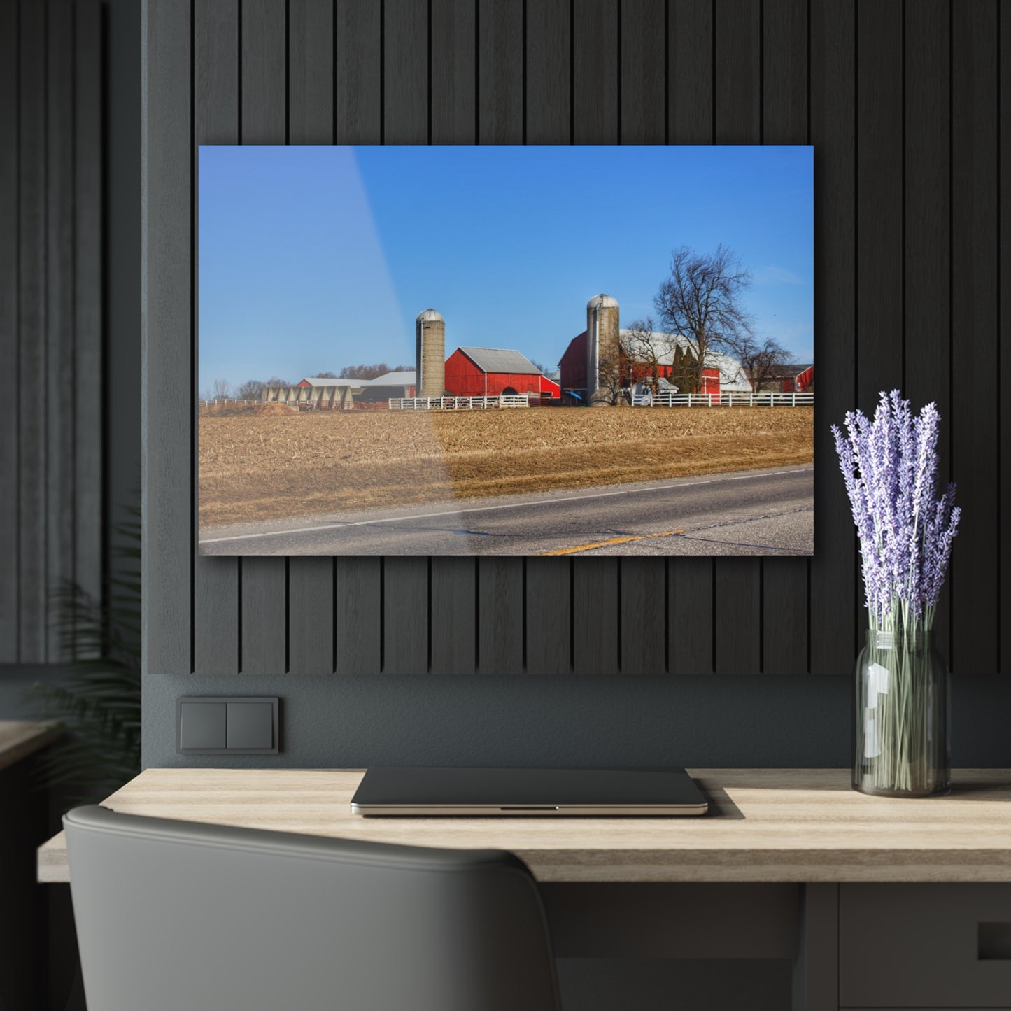 U R There Photography Marlette Reds Rustic Farmhouse Acrylic Wall Print