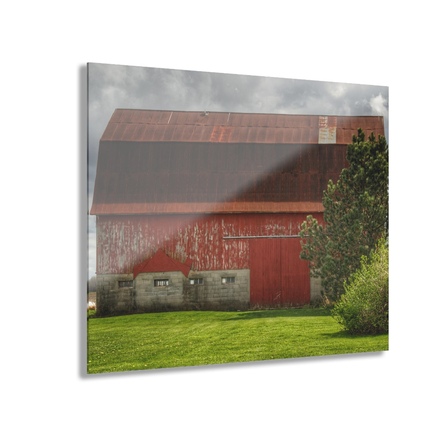 Barn Boutique Modern Farmhouse Acrylic Wall Print| Big Rusted Red I