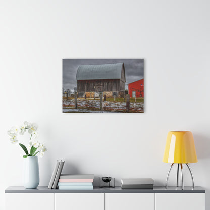 U R There Photography Schott Road Grey III Rustic Farmhouse Acrylic Wall Print