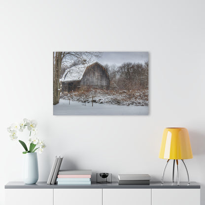 U R There Photography Vassar Road Hidden Grey in Winter Rustic Farmhouse Acrylic Wall Print