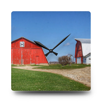 U R There Photography Shay Lake Duo Rustic Farmhouse Acrylic Analog Wall Clock