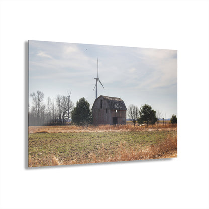 U R There Photography French Road Little Red Rustic Farmhouse Acrylic Wall Print