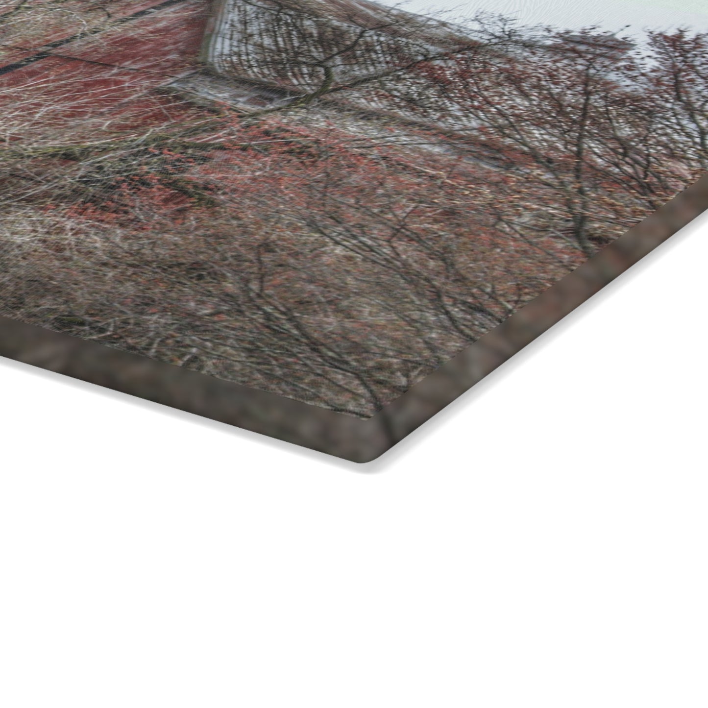 U R There Photography Morris Road Hidden Rustic Farmhouse Tempered-Glass Cutting Board