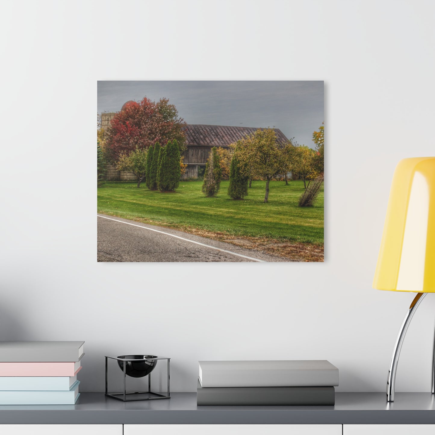 U R There Photography Goodrich Grey Rustic Farmhouse Acrylic Wall Print