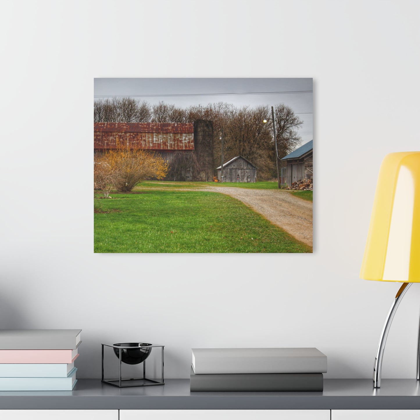 U R There Photography South Summers Road Rusted and Little Grey Rustic Farmhouse Acrylic Wall Print