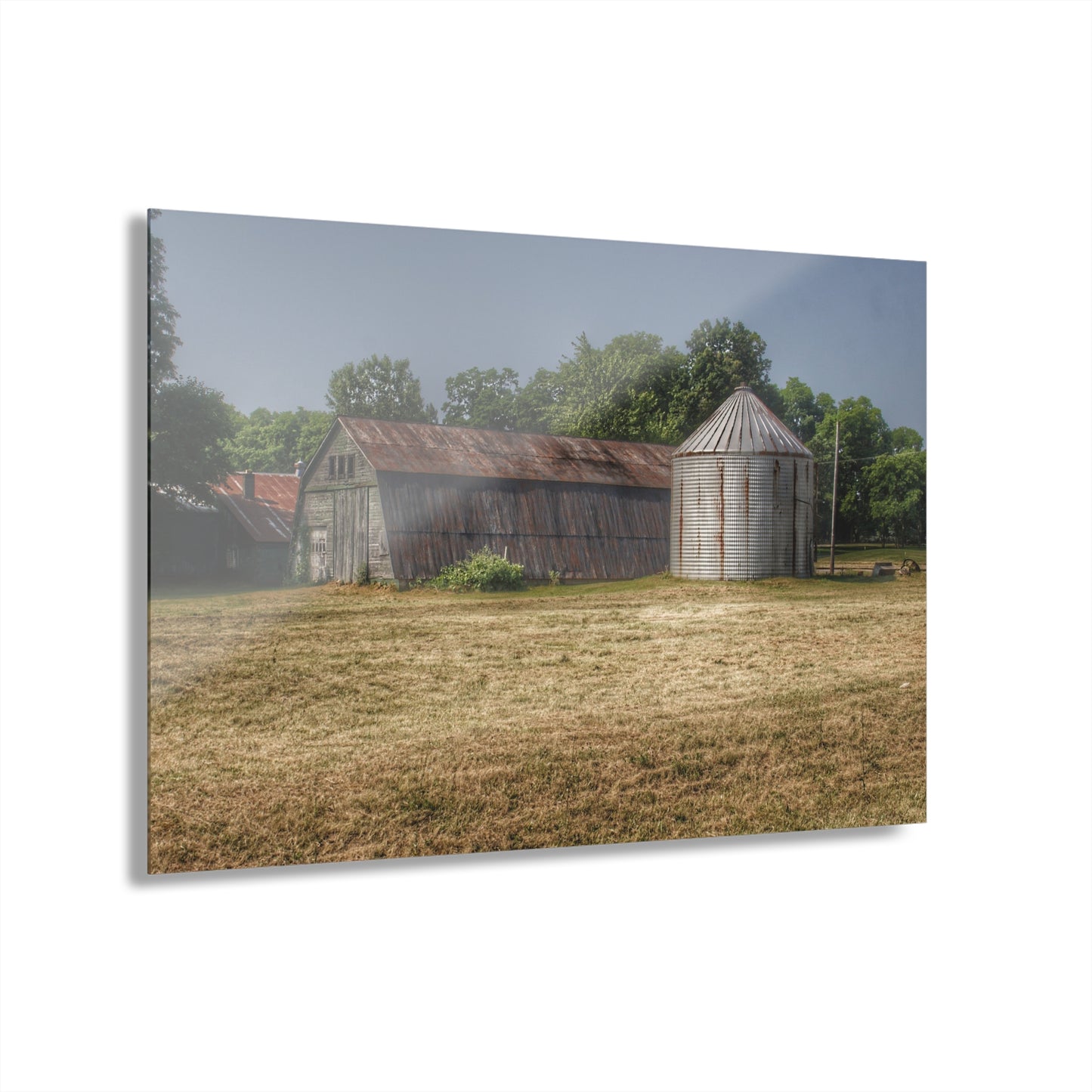 U R There Photography Hough Road Green Quonset II Rustic Farmhouse Acrylic Wall Print
