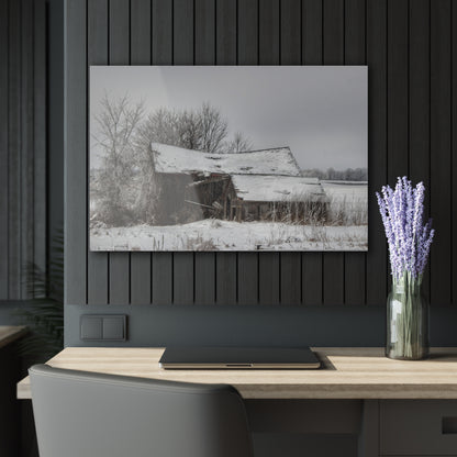 U R There Photography Grey Shacks of Mayville Rustic Farmhouse Acrylic Wall Print