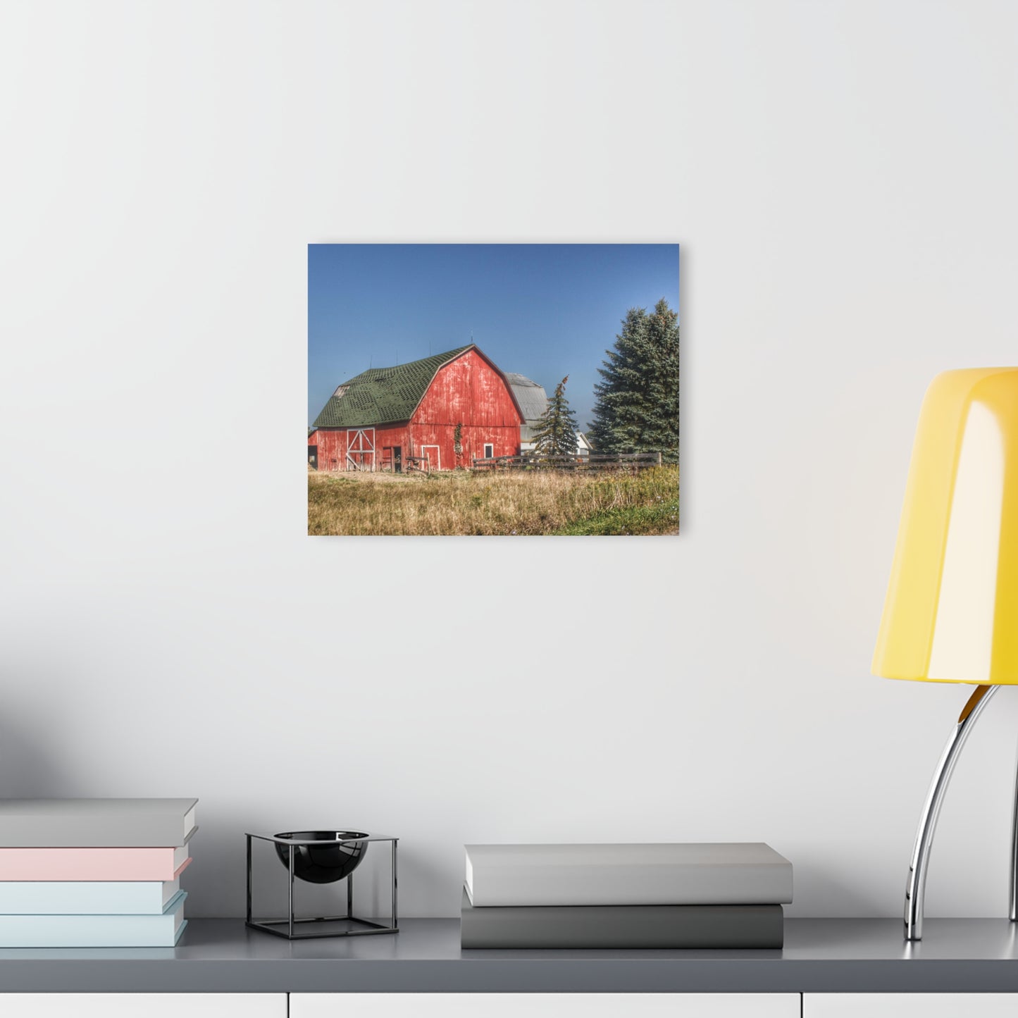 U R There Photography Elmwood Road Red III Rustic Farmhouse Acrylic Wall Print