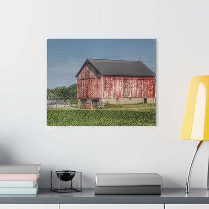 U R There Photography Lake Pleasant Corral Red I Rustic Farmhouse Acrylic Wall Print