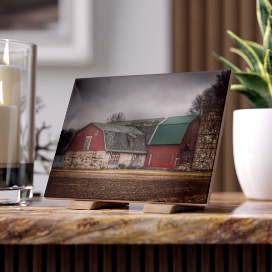 U R There Photography Arbela Reds Rustic Farmhouse Decorative Ceramic Tile