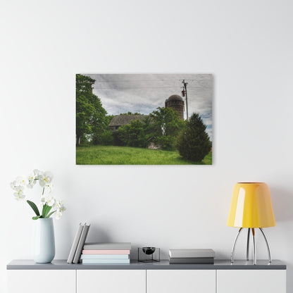 U R There Photography Higgins Road Greys Beyond the Greens Rustic Farmhouse Acrylic Wall Print