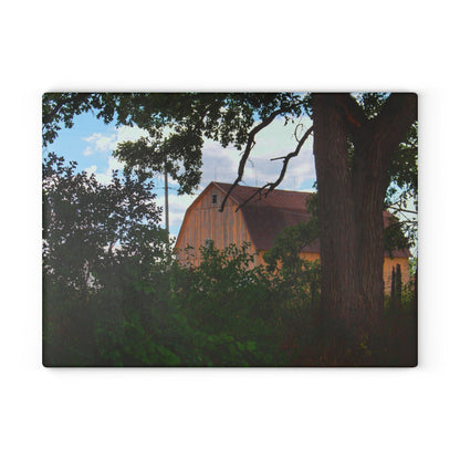 U R There Photography Bristol Gold Hidden Rustic Farmhouse Tempered-Glass Cutting Board