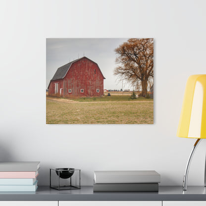 U R There Photography Loomis Road Red Rustic Farmhouse Acrylic Wall Print