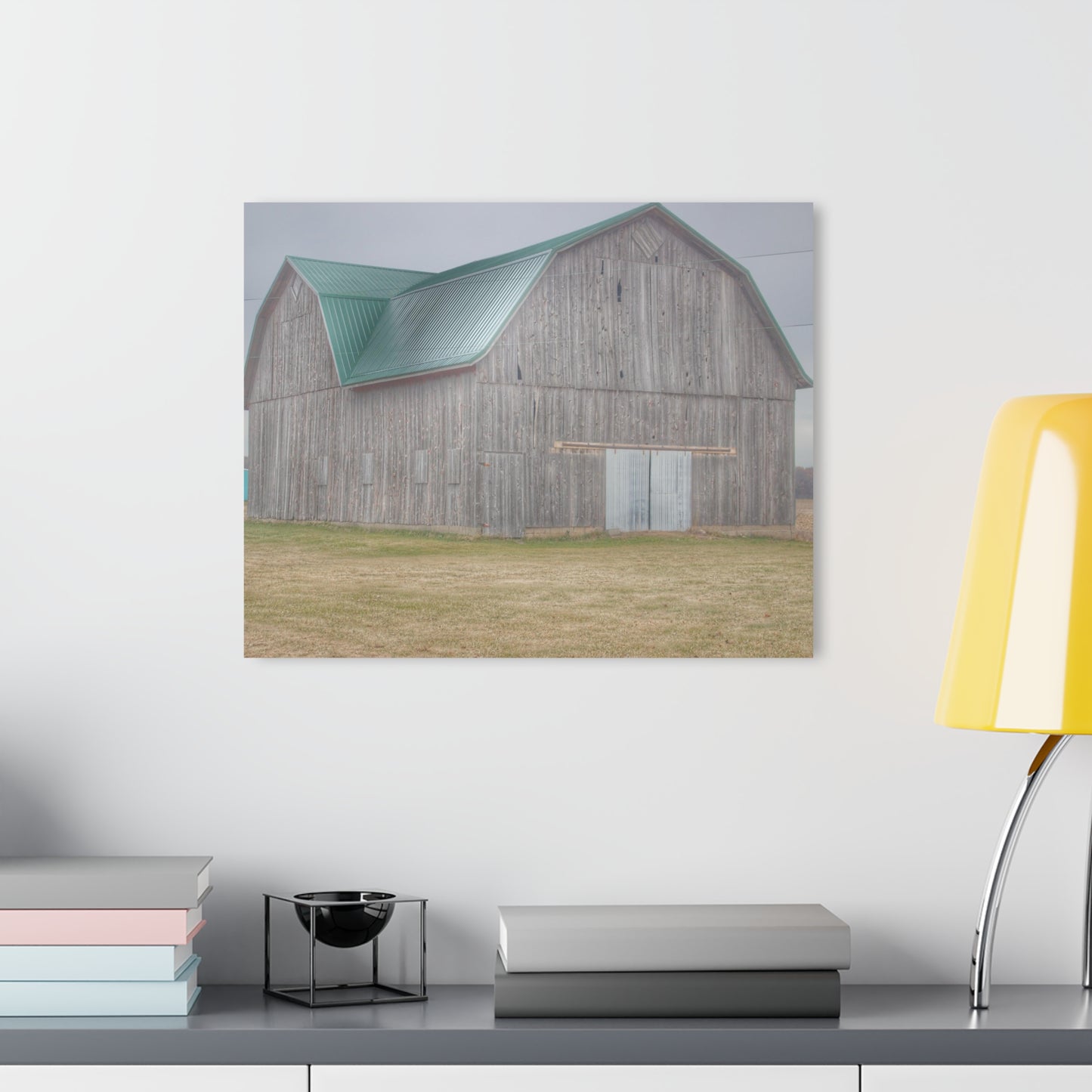 U R There Photography Forest Road Grey Rustic Farmhouse Acrylic Wall Print