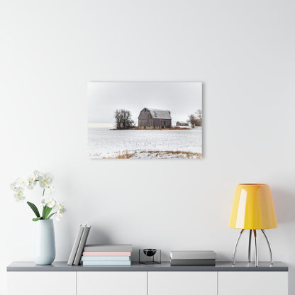 U R There Photography Frenchline Road Grey in Winter Rustic Farmhouse Acrylic Wall Print