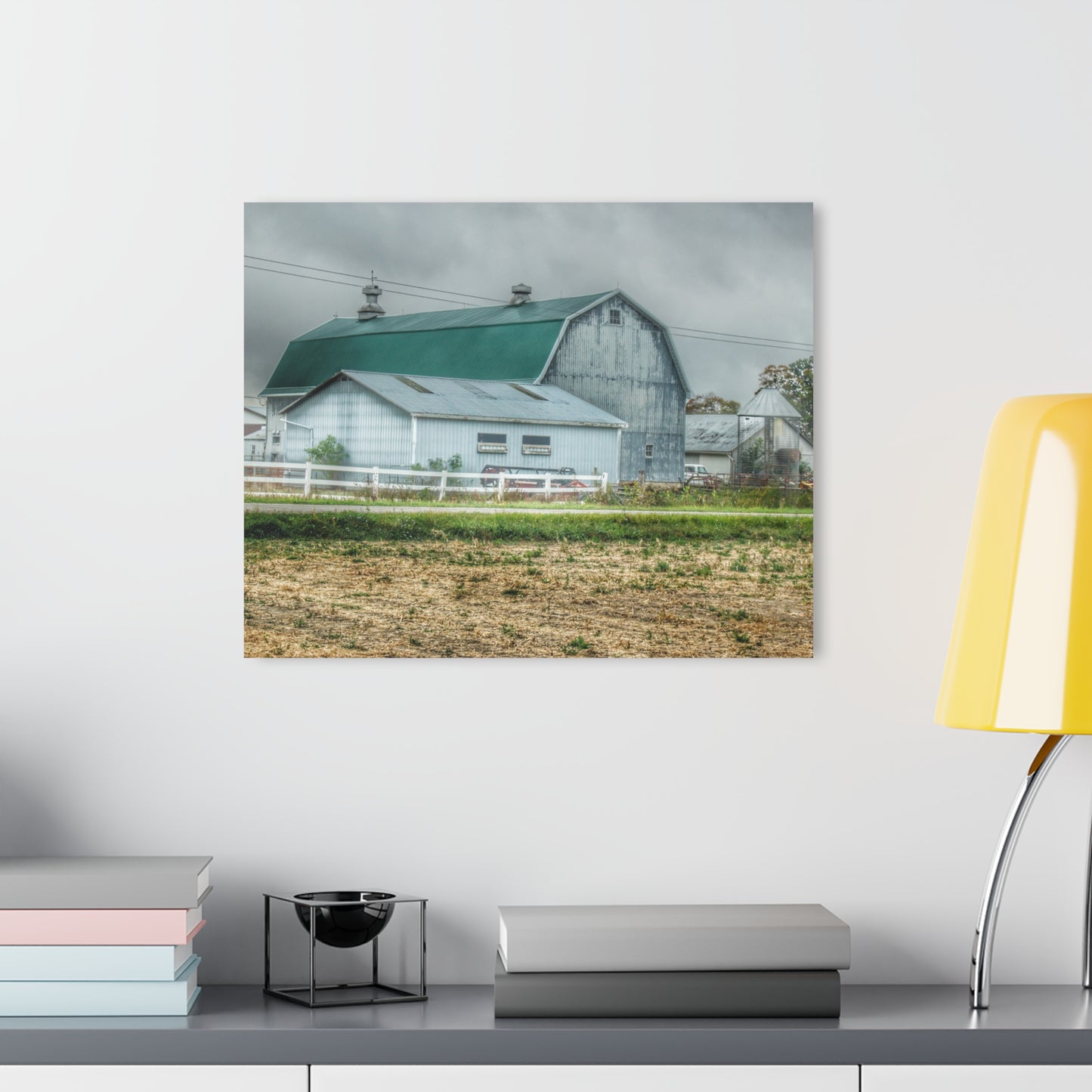 U R There Photography Richville Road Grey II Rustic Farmhouse Acrylic Wall Print