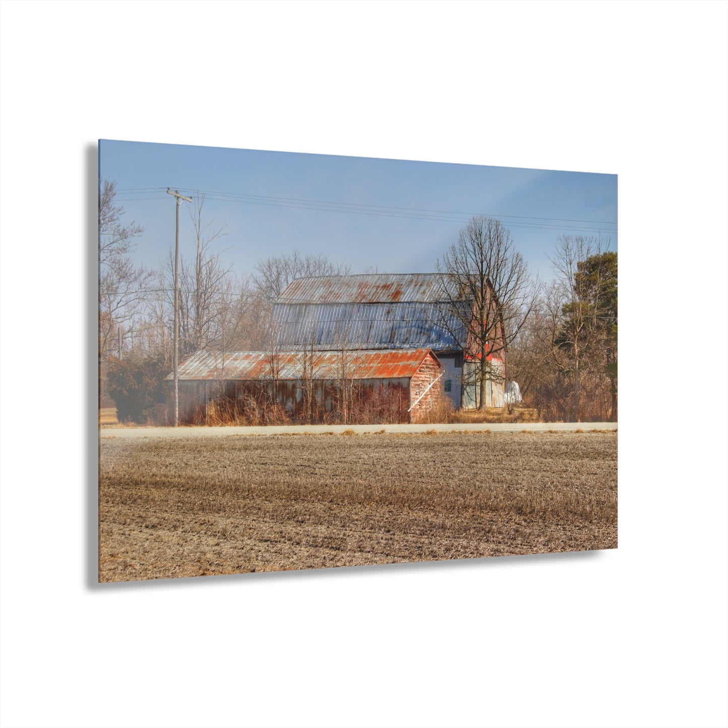 U R There Photography Indian Trail Rusted Reds I Rustic Farmhouse Acrylic Wall Print