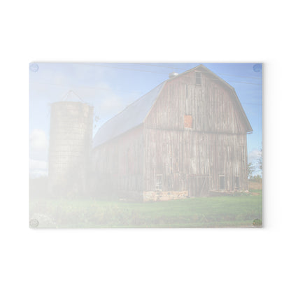 U R There Photography North Irish Red II Rustic Farmhouse Tempered-Glass Cutting Board