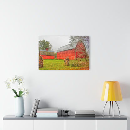 U R There Photography Cramton Road Reds I Rustic Farmhouse Acrylic Wall Print