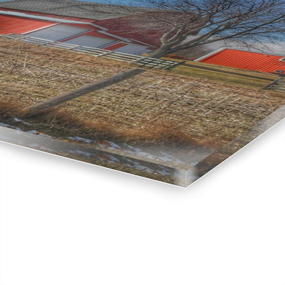 U R There Photography Clifford Road Red II Rustic Farmhouse Acrylic Wall Print