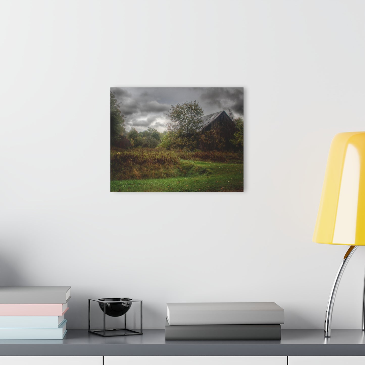 U R There Photography Day of Grey Rustic Farmhouse Acrylic Wall Print