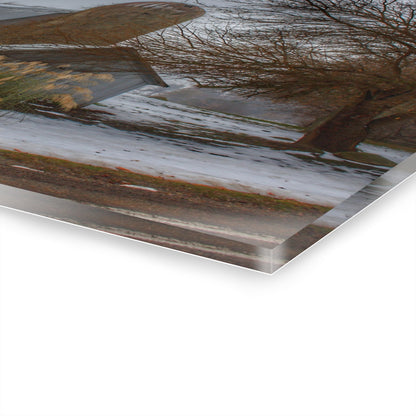 U R There Photography Ludwig Road Greys in the Fog Rustic Farmhouse Acrylic Wall Print