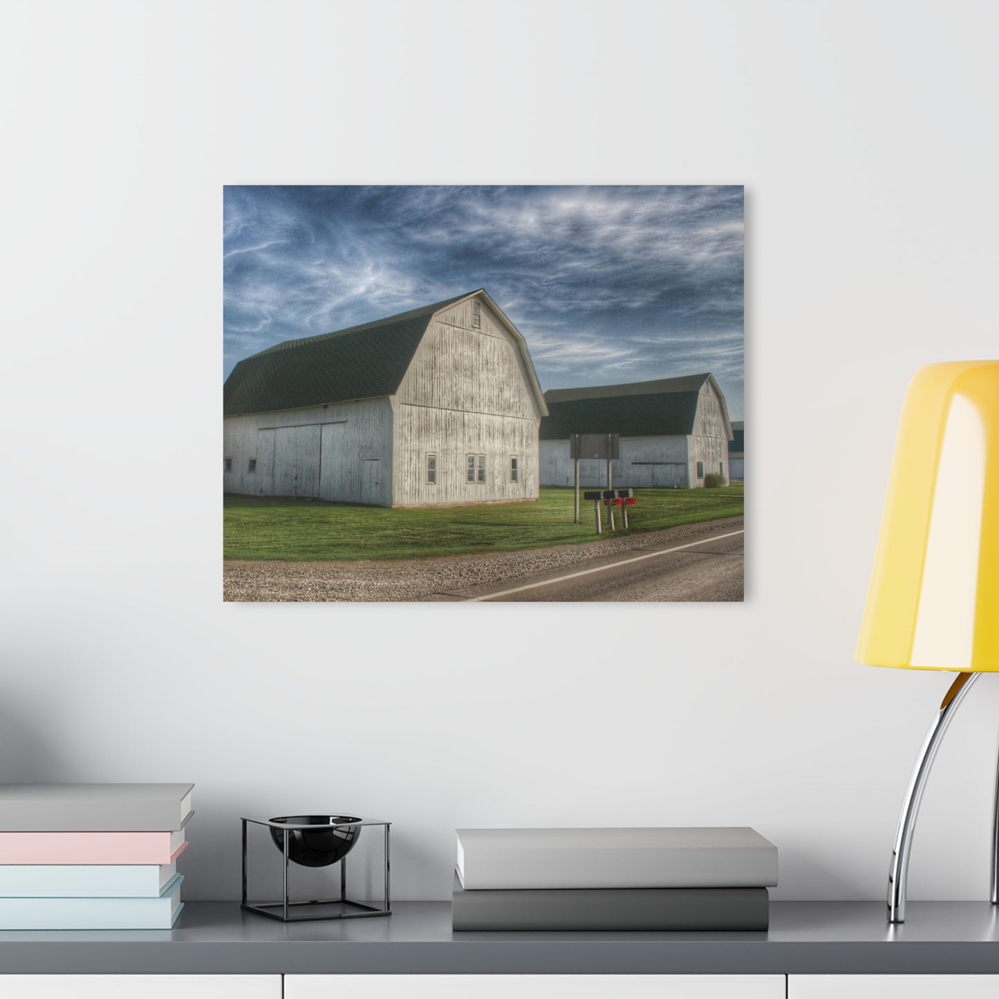 U R There Photography Richardson Road White Duo Rustic Farmhouse Acrylic Wall Print