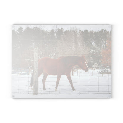 U R There Photography Roadside Chestnut Rustic Farmhouse Tempered-Glass Cutting Board