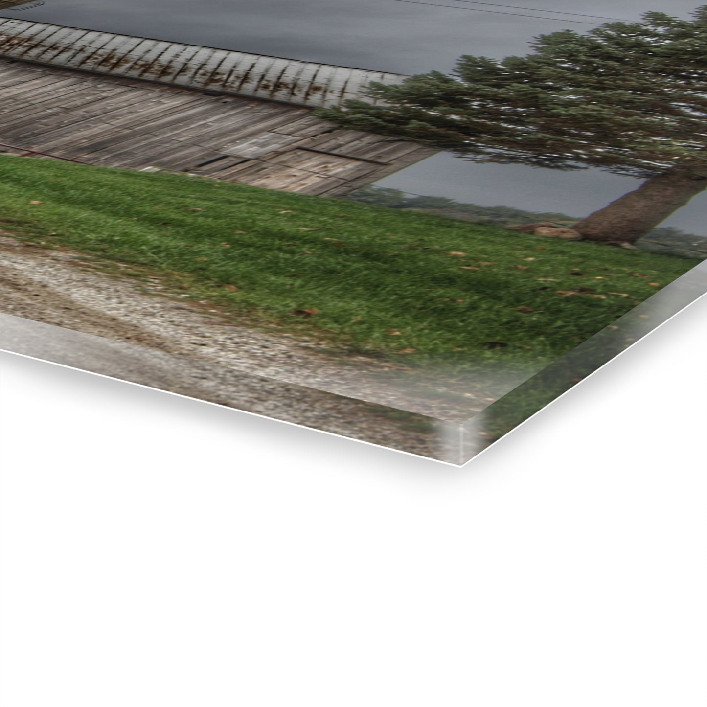 U R There Photography North Lake Road Grey Rustic Farmhouse Acrylic Wall Print