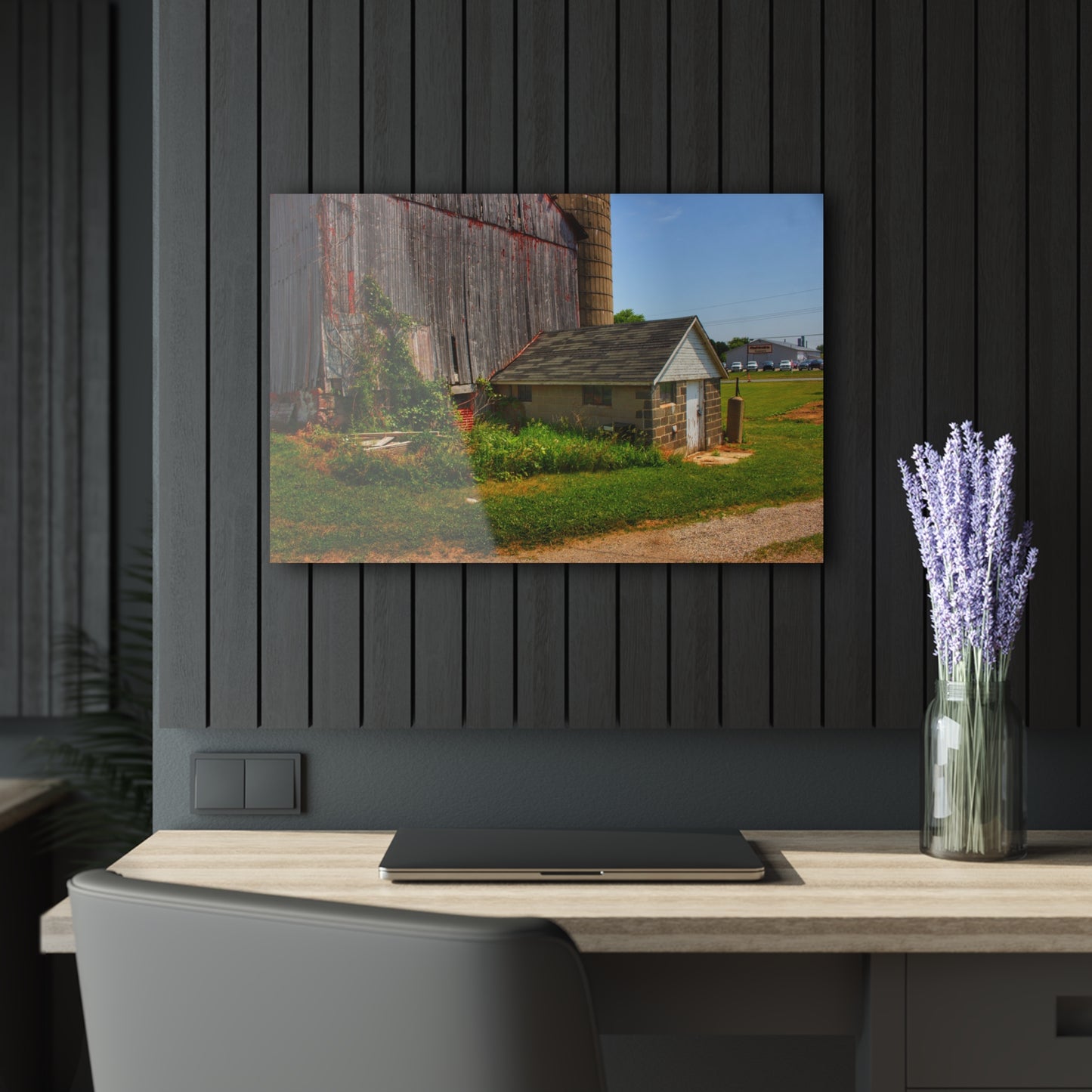 U R There Photography Marlette Red V Rustic Farmhouse Acrylic Wall Print