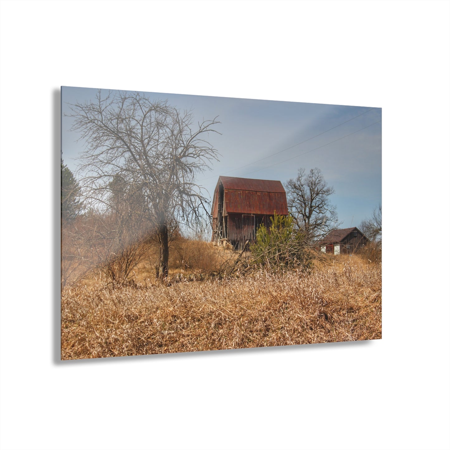 U R There Photography Klam Road Rusted Reds Rustic Farmhouse Acrylic Wall Print