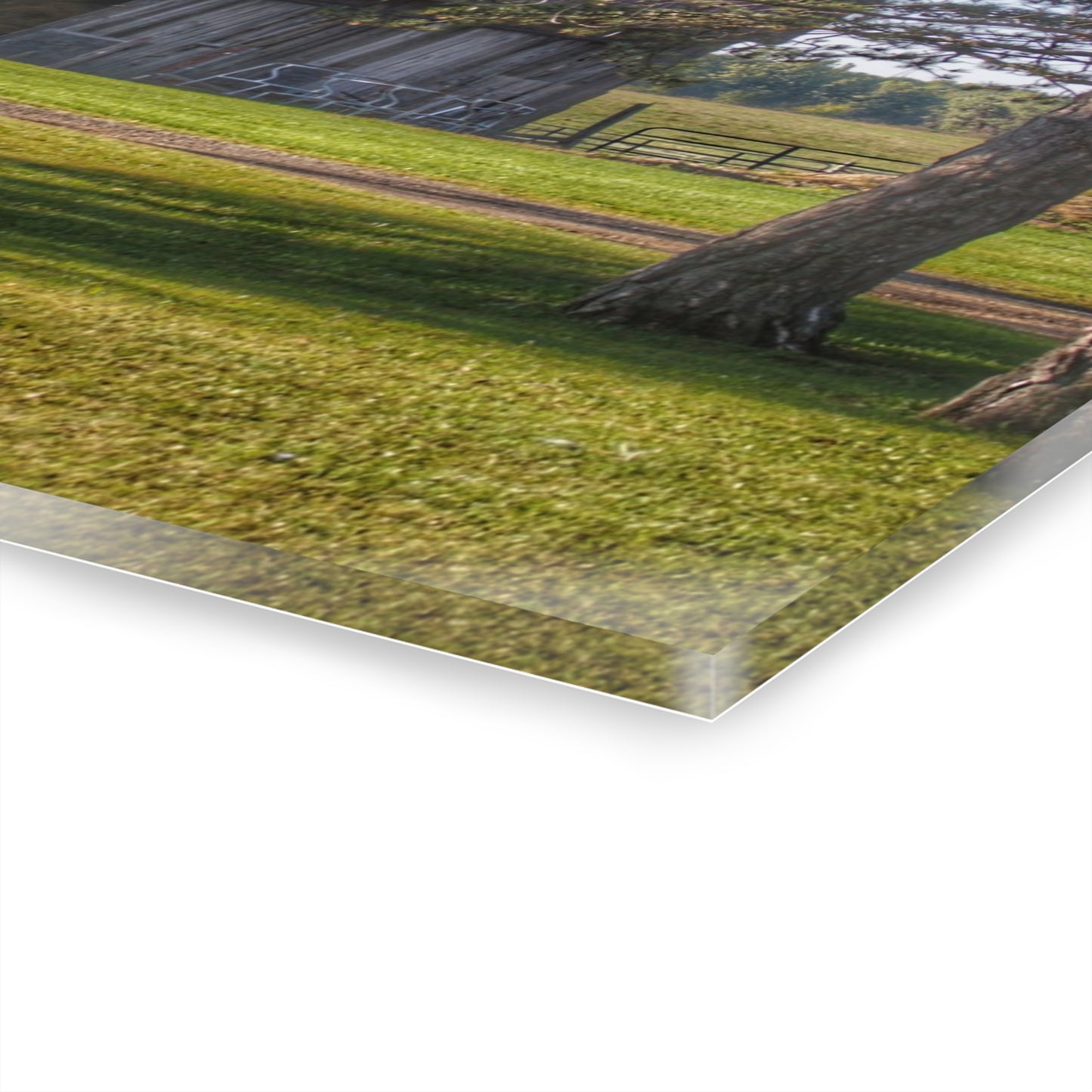 U R There Photography Newark Road Tilted Grey II Rustic Farmhouse Acrylic Wall Print