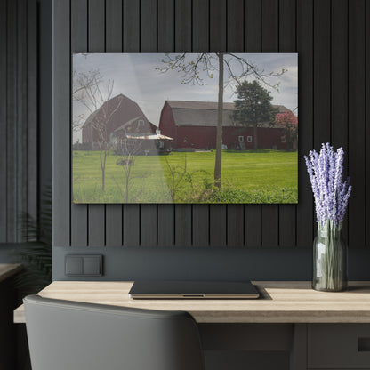 U R There Photography Bishop Road Reds I Rustic Farmhouse Acrylic Wall Print