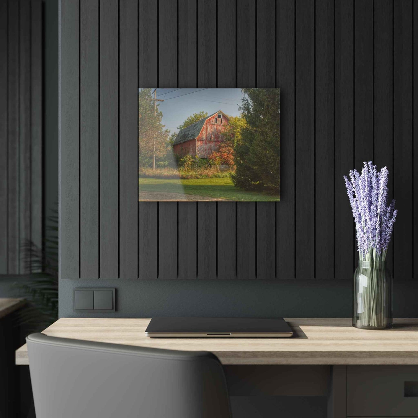 U R There Photography Belle River Red I Rustic Farmhouse Acrylic Wall Print