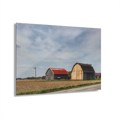 U R There Photography Unionville Center Street Greys Rustic Farmhouse Acrylic Wall Print