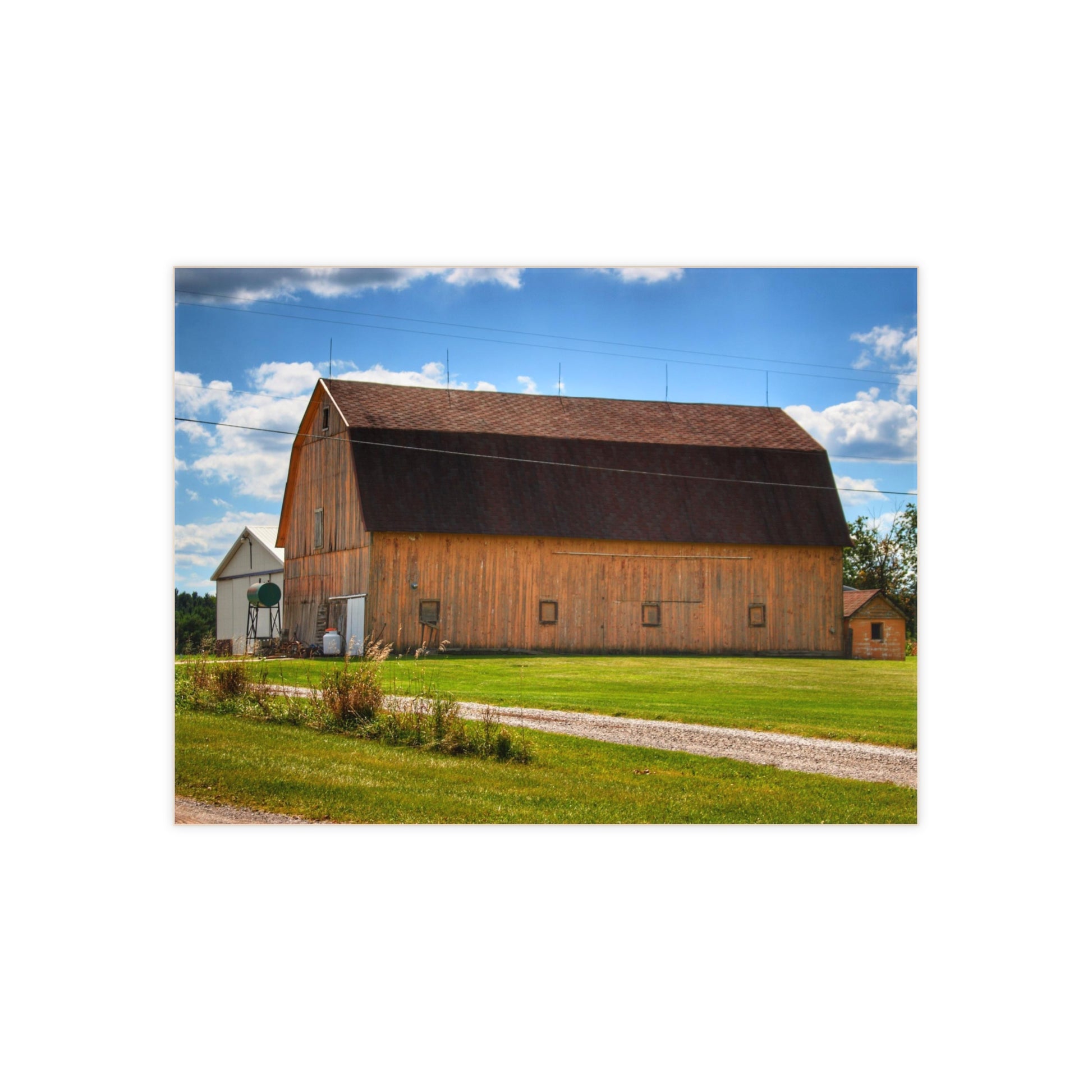 U R There Photography Bristol Gold Rustic Farmhouse Decorative Ceramic Tile 6" × 8" Glossy