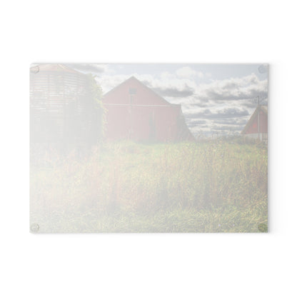 U R There Photography Roadside Relics Rustic Farmhouse Tempered-Glass Cutting Board