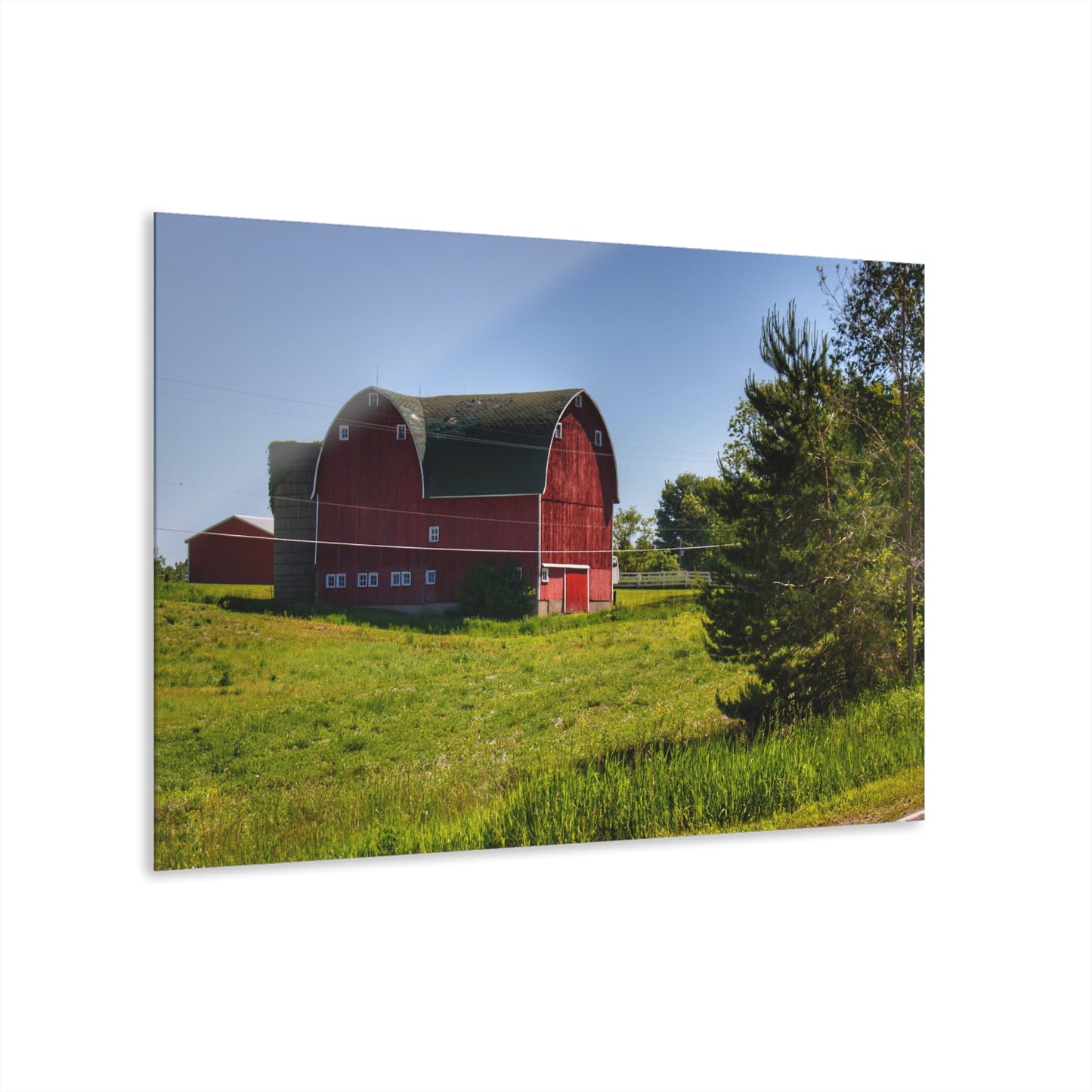 U R There Photography Hegal Road Red Rustic Farmhouse Acrylic Wall Print
