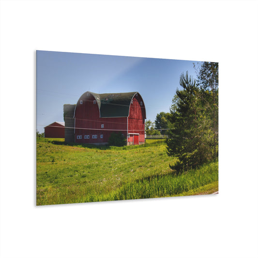 U R There Photography Hegal Road Red Rustic Farmhouse Acrylic Wall Print