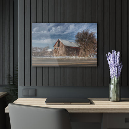 U R There Photography Almont Van Dyke Red II Rustic Farmhouse Acrylic Wall Print 14 "x 11"