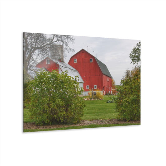 U R There Photography Potters Road Reds Rustic Farmhouse Acrylic Wall Print