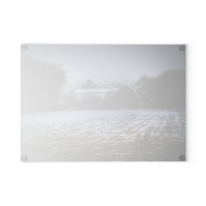 U R There Photography Holmes Road Red III Rustic Farmhouse Tempered-Glass Cutting Board