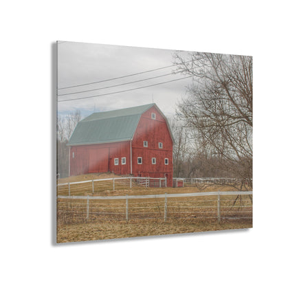 U R There Photography Diehl Road Red Rustic Farmhouse Acrylic Wall Print