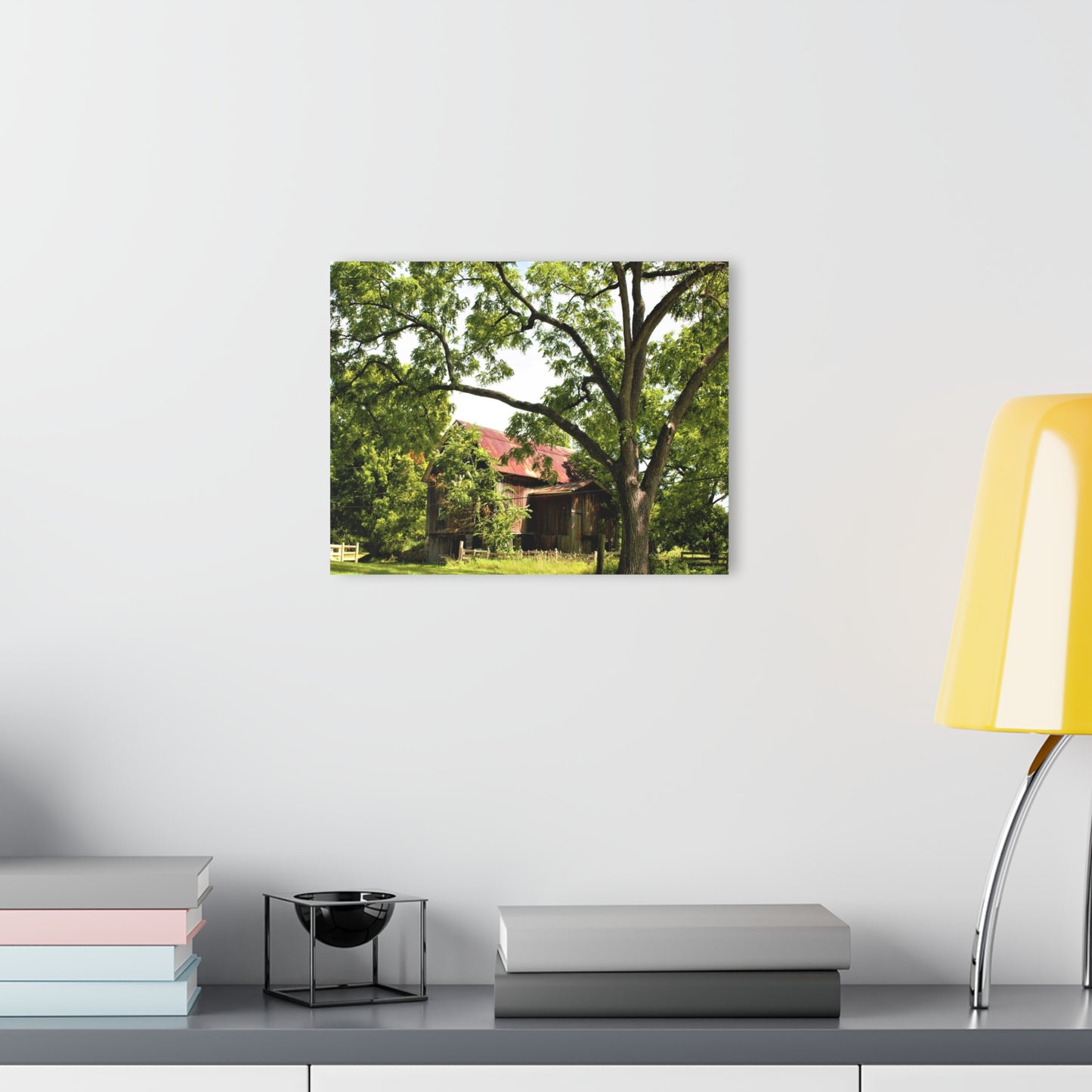 U R There Photography Oxford Rusted Red II Rustic Farmhouse Acrylic Wall Print