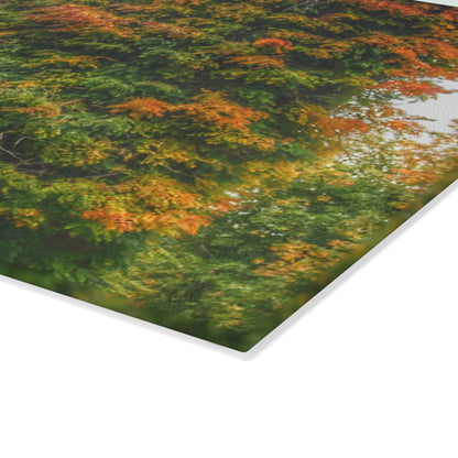 U R There Photography Ludwig Road Oxford Grey and Silo Rustic Farmhouse Tempered-Glass Cutting Board