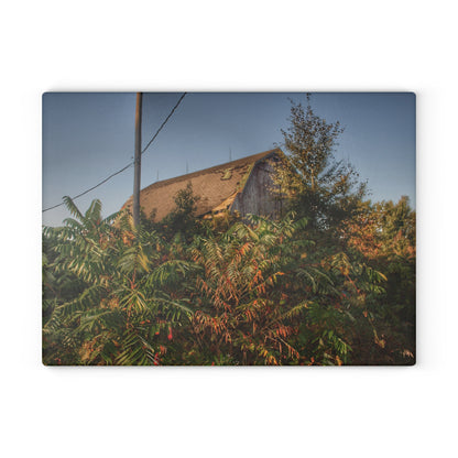 U R There Photography Hidden on Bearanger Road Rustic Farmhouse Tempered-Glass Cutting Board