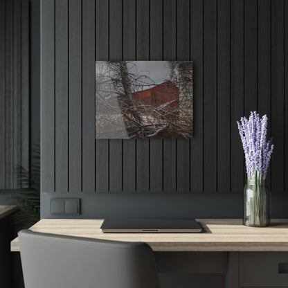 U R There Photography Sandhill Road Hidden Red II Rustic Farmhouse Acrylic Wall Print