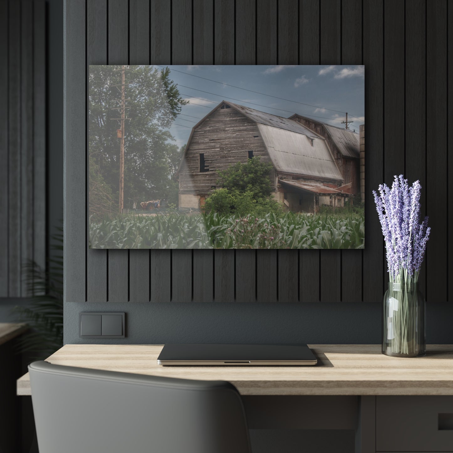 U R There Photography Murphy Lake Road Grey lI Rustic Farmhouse Acrylic Wall Print