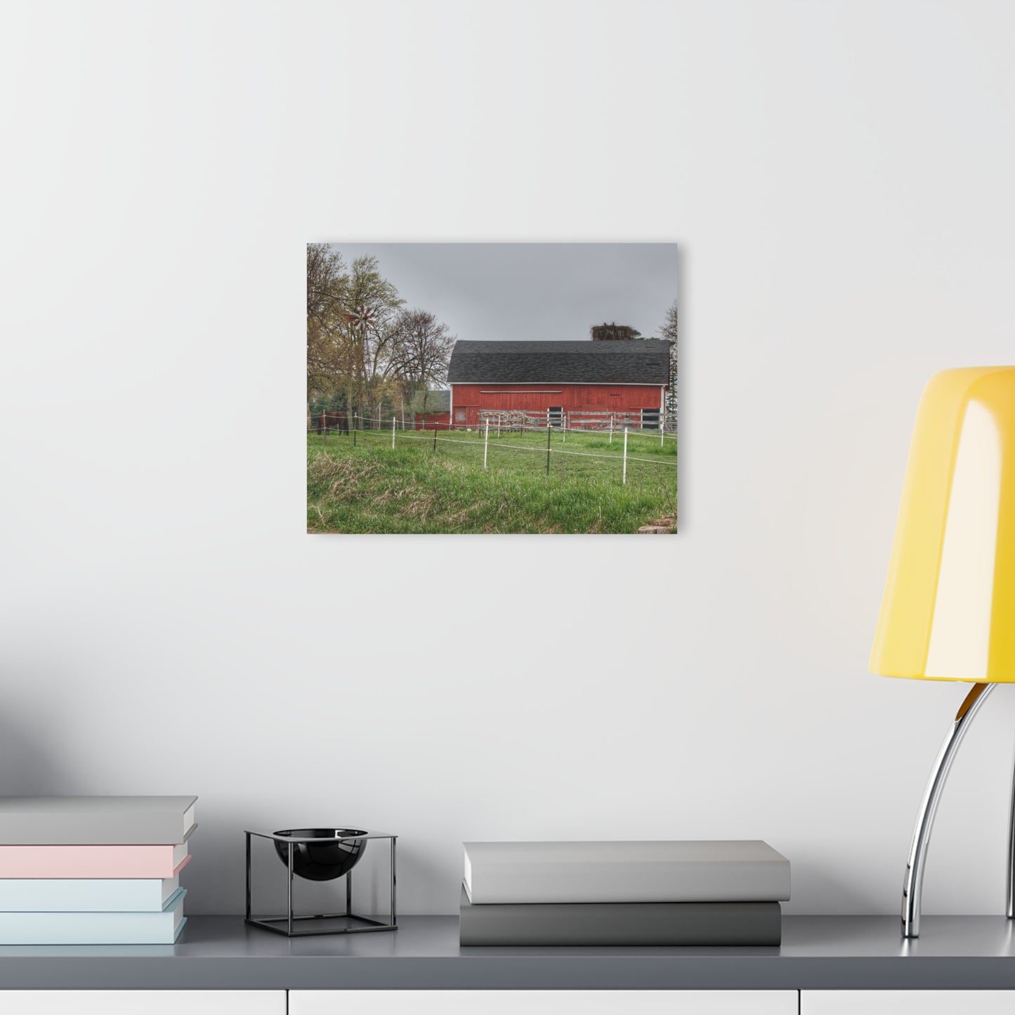 U R There Photography West Lake Road Farm and Filly II Rustic Farmhouse Acrylic Wall Print